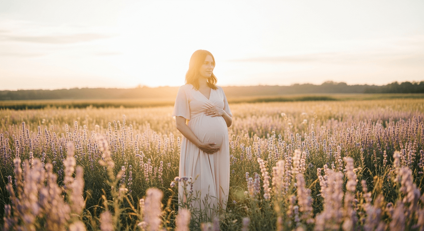 Hamile kadın doğada